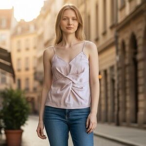 Express Blush Pink Twist-Front Cami